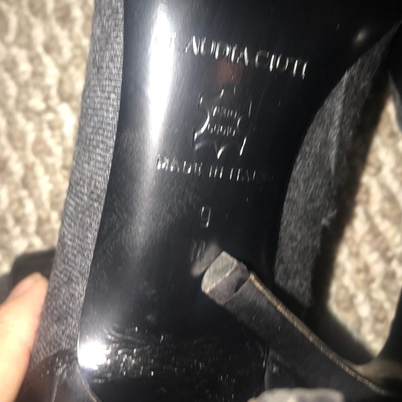 Claudia ciuti black real leather and gray wool booties made in italy size 9 - Picture 5 of 5